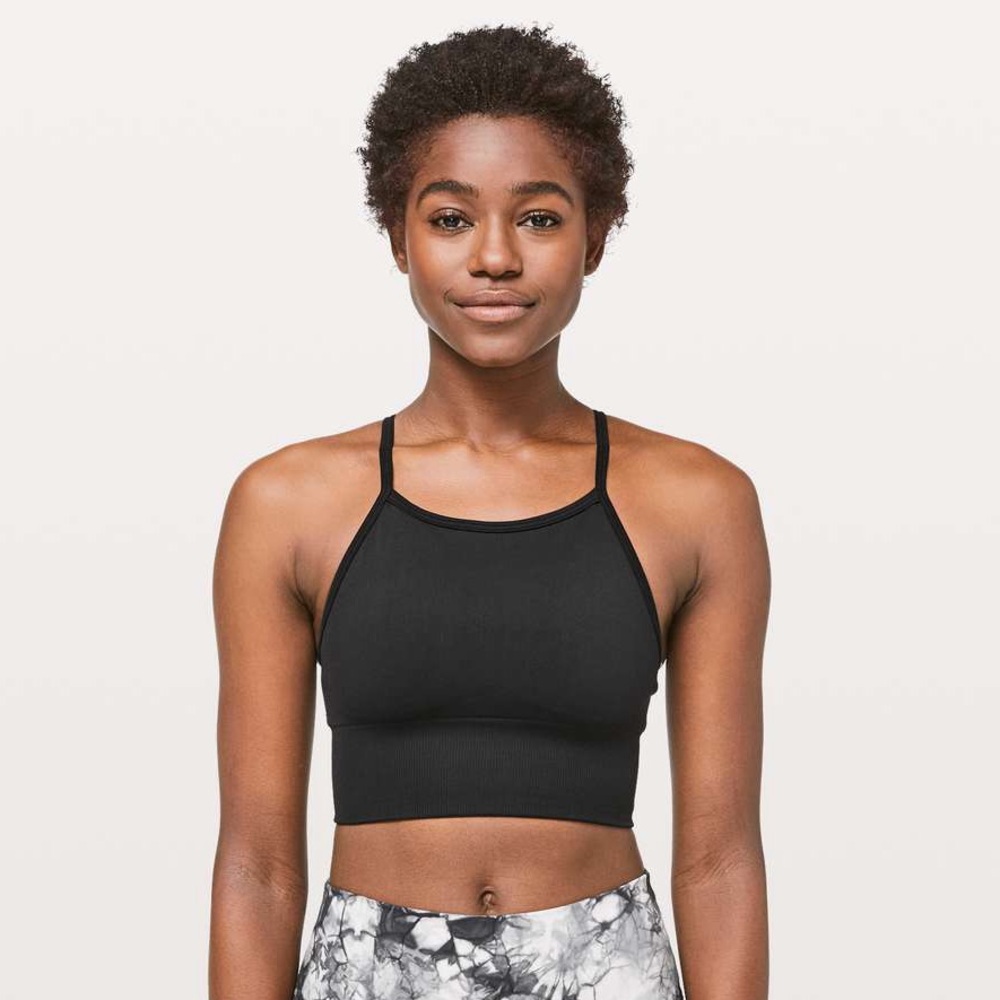 Ebb to street high neck sports bra black